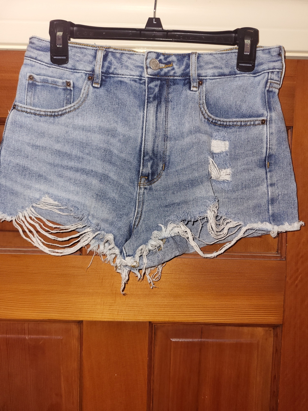 PacSun Light Wash Distressed Denim Cutoff Shorts